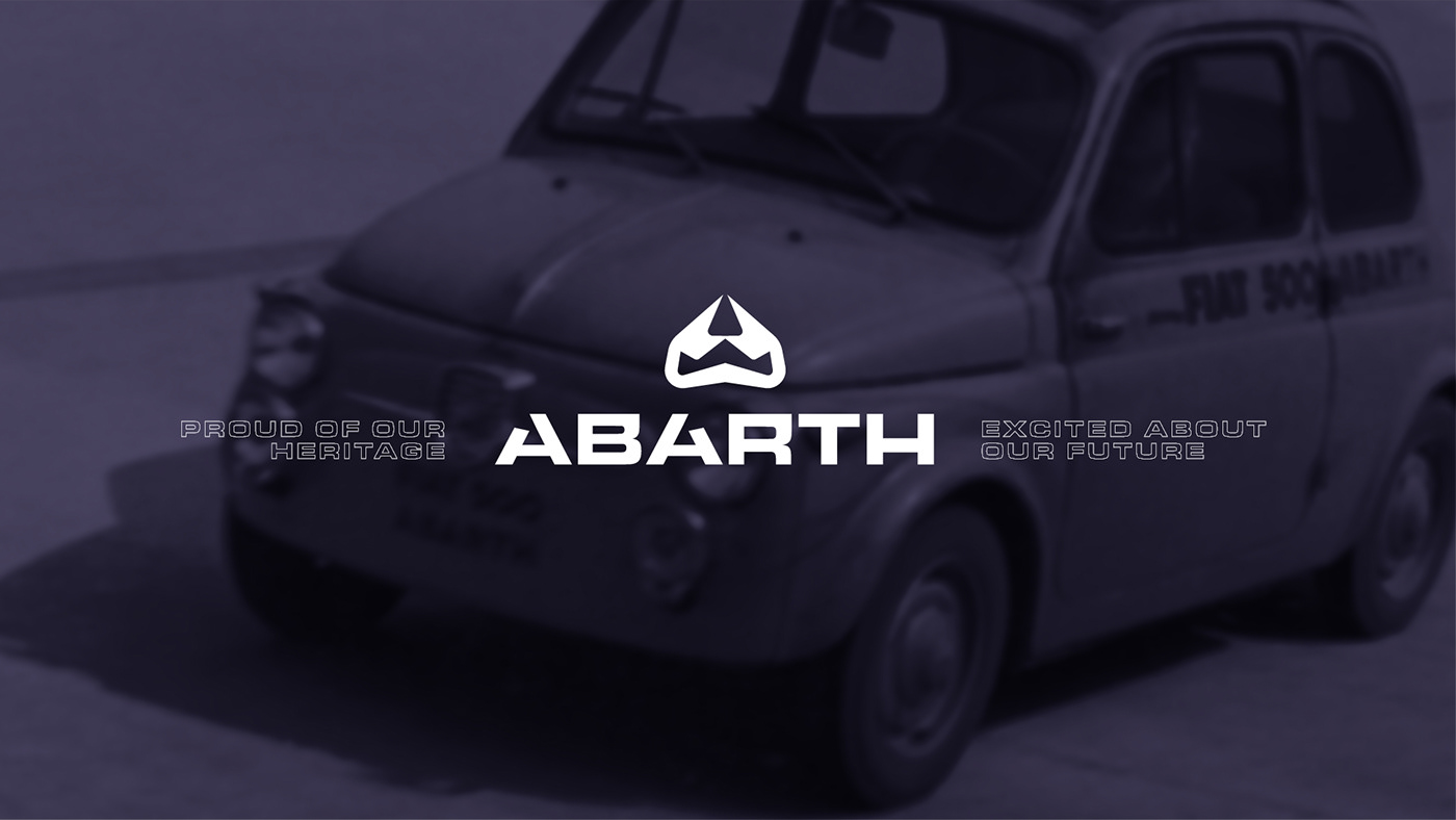 Abarth branding  car fiat heritage Italy Racing Rebrand rebranding sport