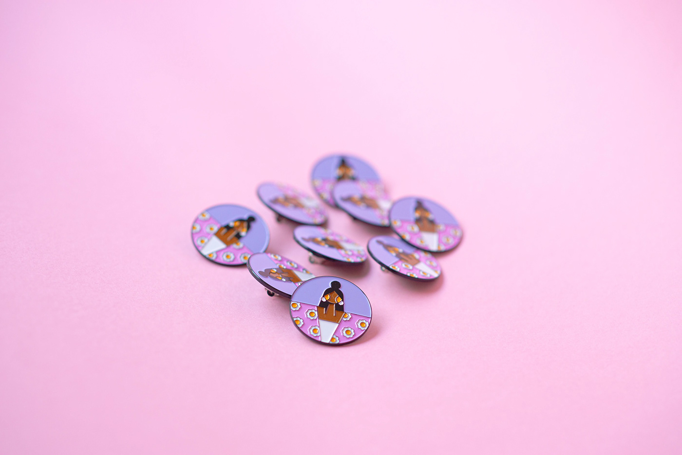 color colour design flower girl ILLUSTRATION  Online shop pins store vector