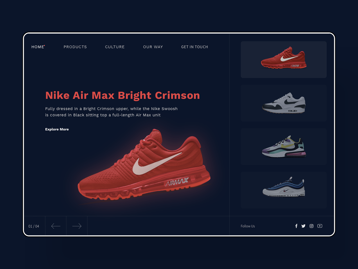 clothes estore landing page Nike nike air max product design  shoes sneakers usa visual design