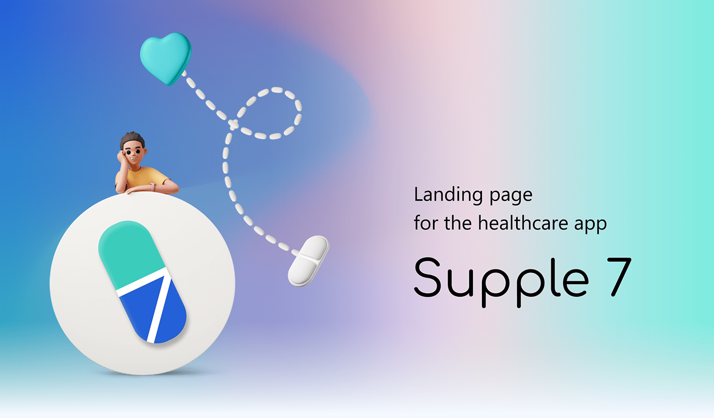 Figma healthcare landing page medicine supplements Web Design  Website веб-дизайн дизайн сайта лендинг