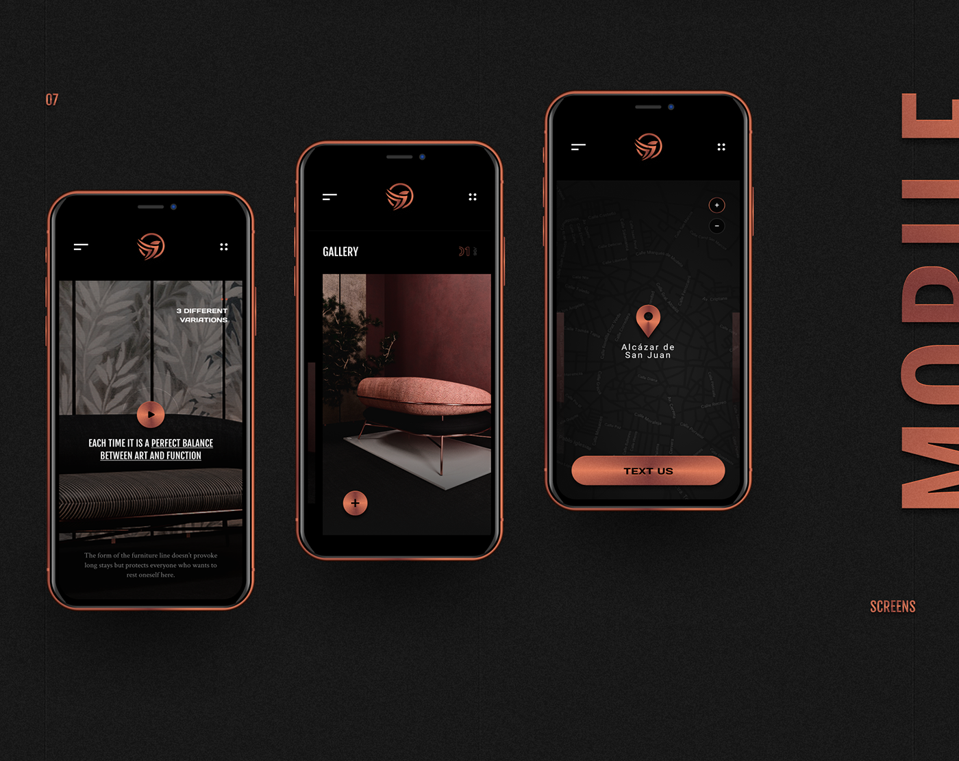 concept grid modern luxury minimal Web Design  Layout mobile Interior