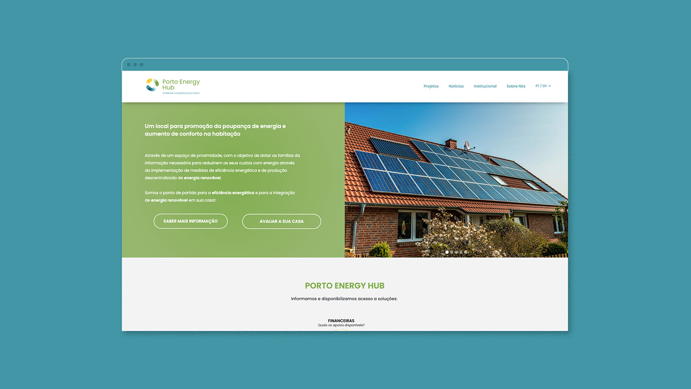 brand identity energy green Logo Design porto power UI/UX Web Design  Webflow Website
