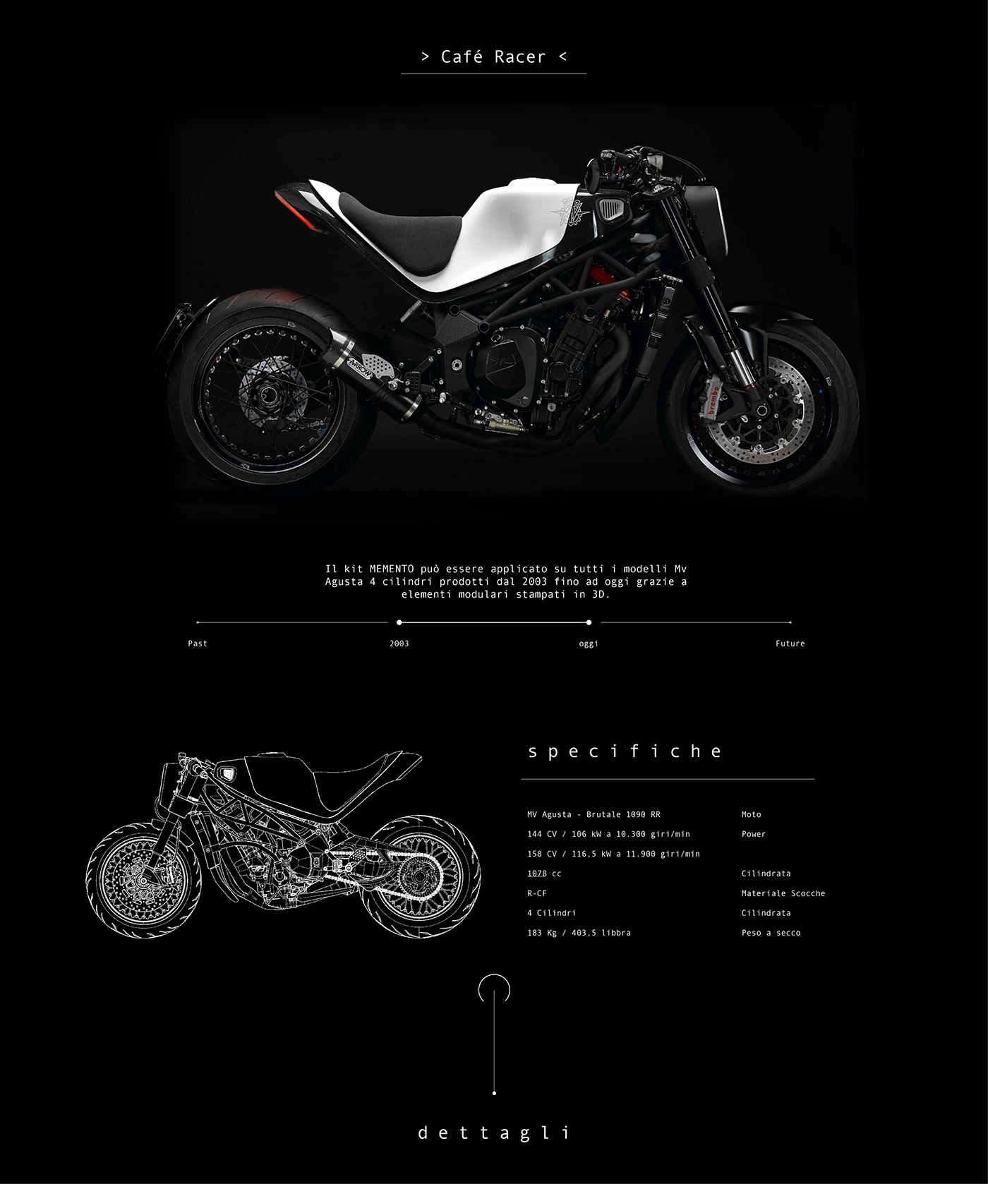 motorcycle Custom special Bike 3d print moto industrial design  Carbon Fiber Engineering  cafe racer