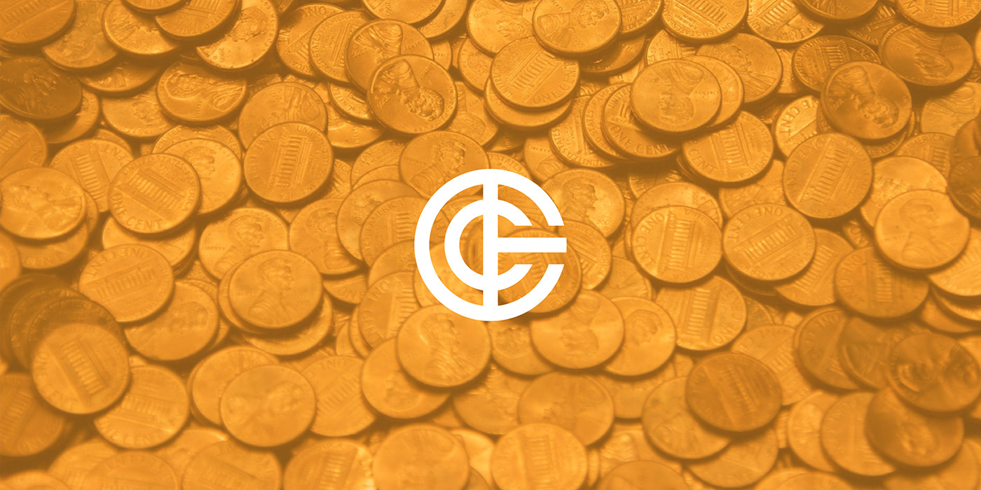 application brand identity branding  coin de Logo design Investment logo minimalist monogram