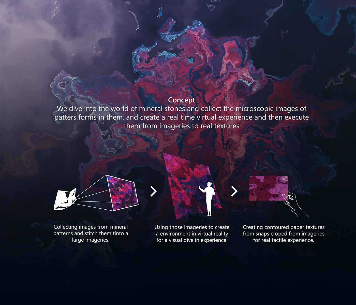 cinema4d microscopic world 3D photoshop data visualisation colors stones