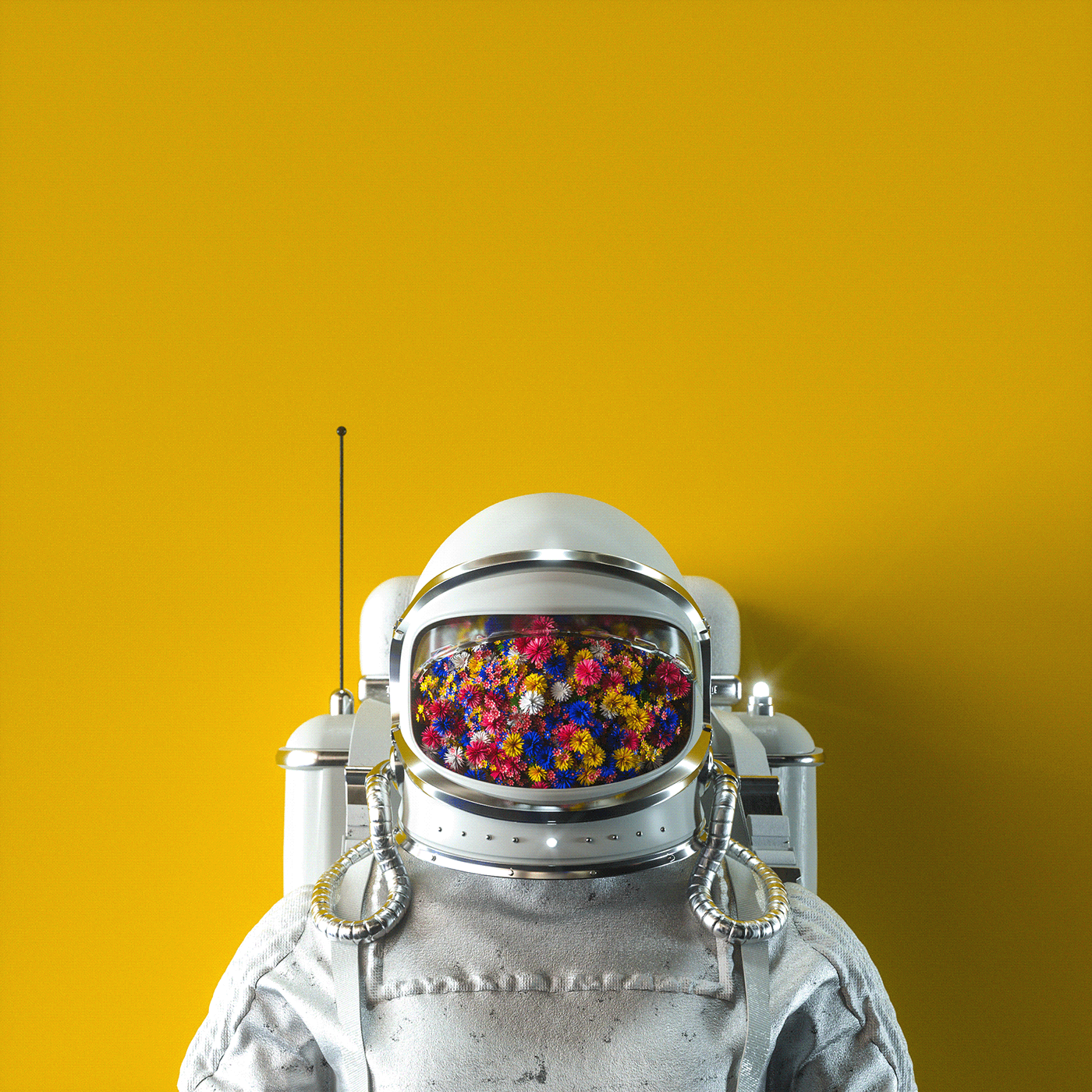 3dart artwork astronaut Character design  Digital Art  Flowers nft nftart