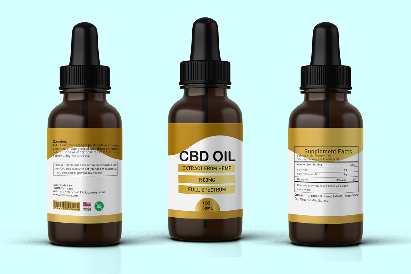 CBD oil product design 