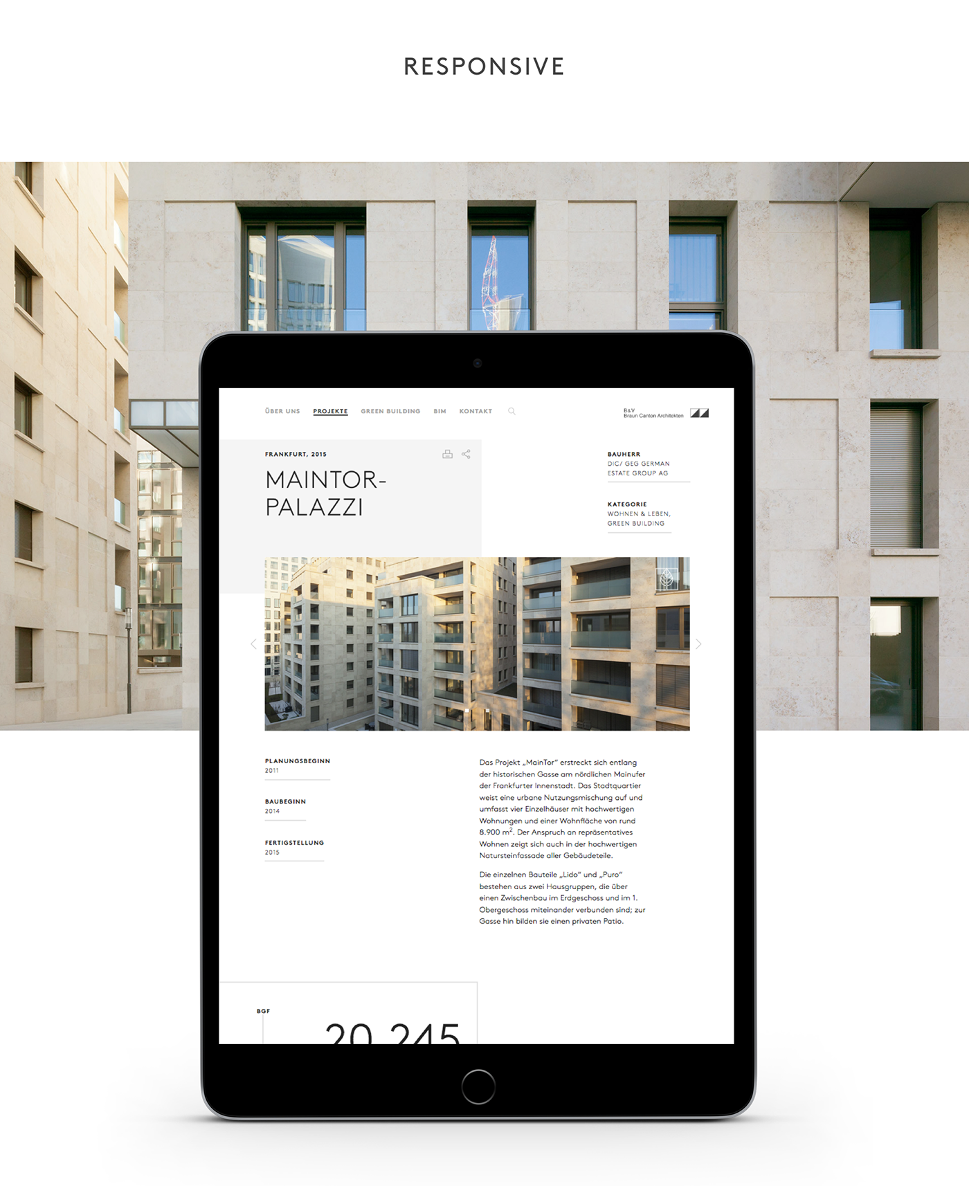 Website relaunch architects redesign