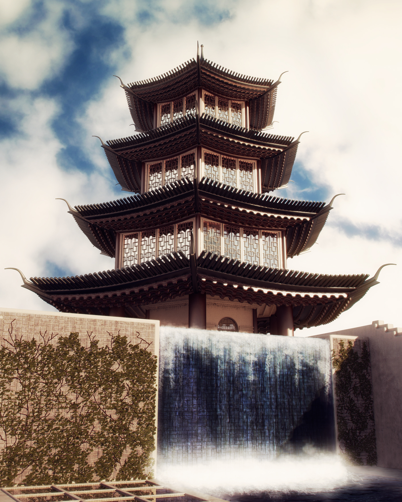 Chinese architecture on Behance