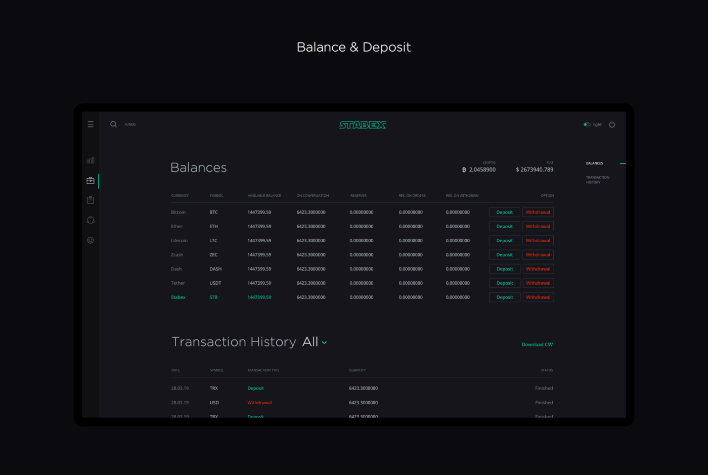 ux UI Interface dashboard Website mobile crypto cryptocurrency exchange