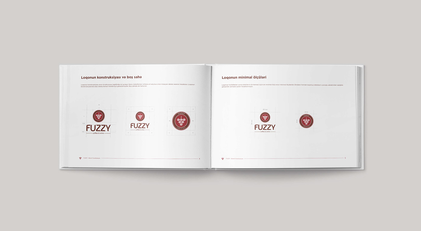 brandbook branding  Caspian plaza Coffee coffee&wine fuzzy wine brand guidelines coffee and wine identity
