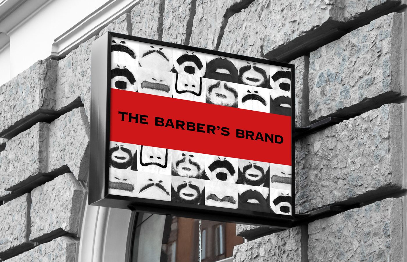 beard Bart moustache men Cosmetic branding  acryl painting   handmade barber