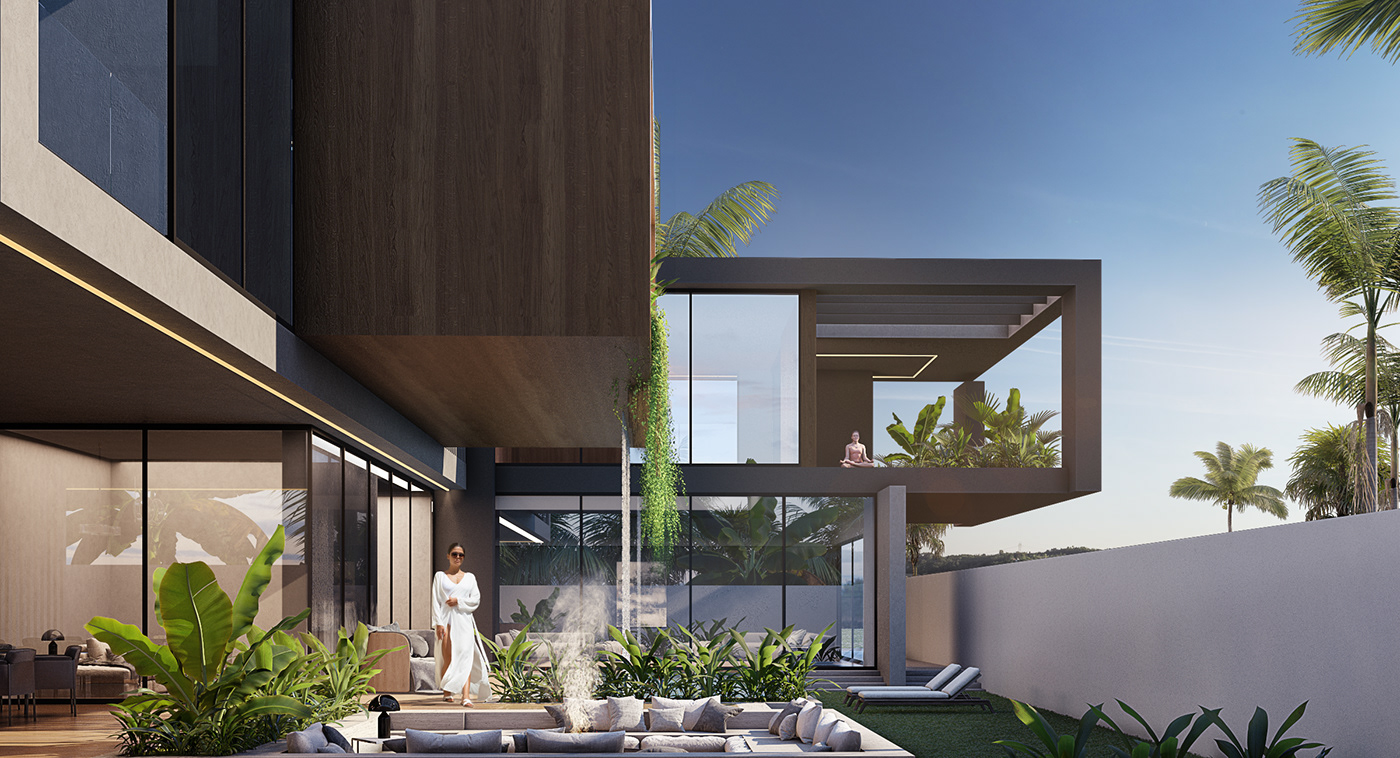 architecture visualization 3ds max Villa UAE architect modern house Luxury Design syndicate architects