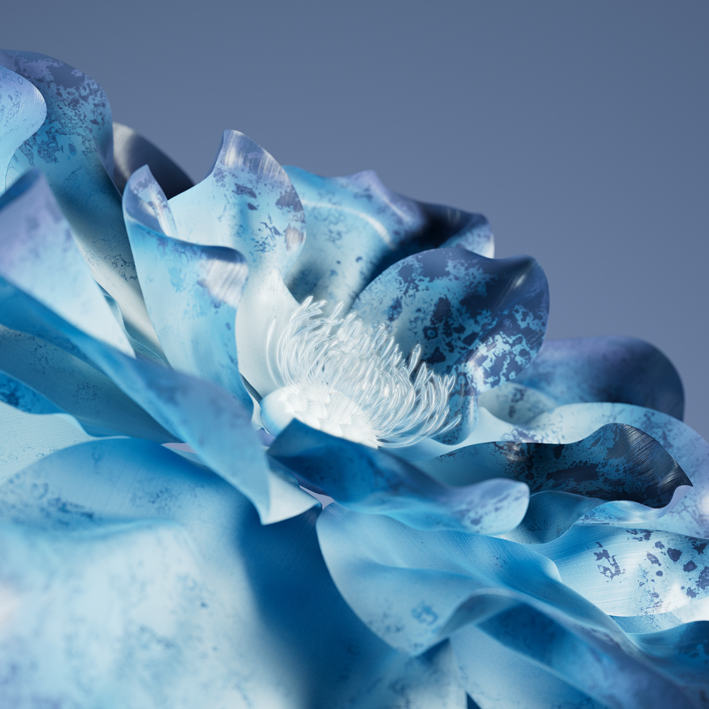3D abstract CG flower houdini motion design natural redshift surreal vellum