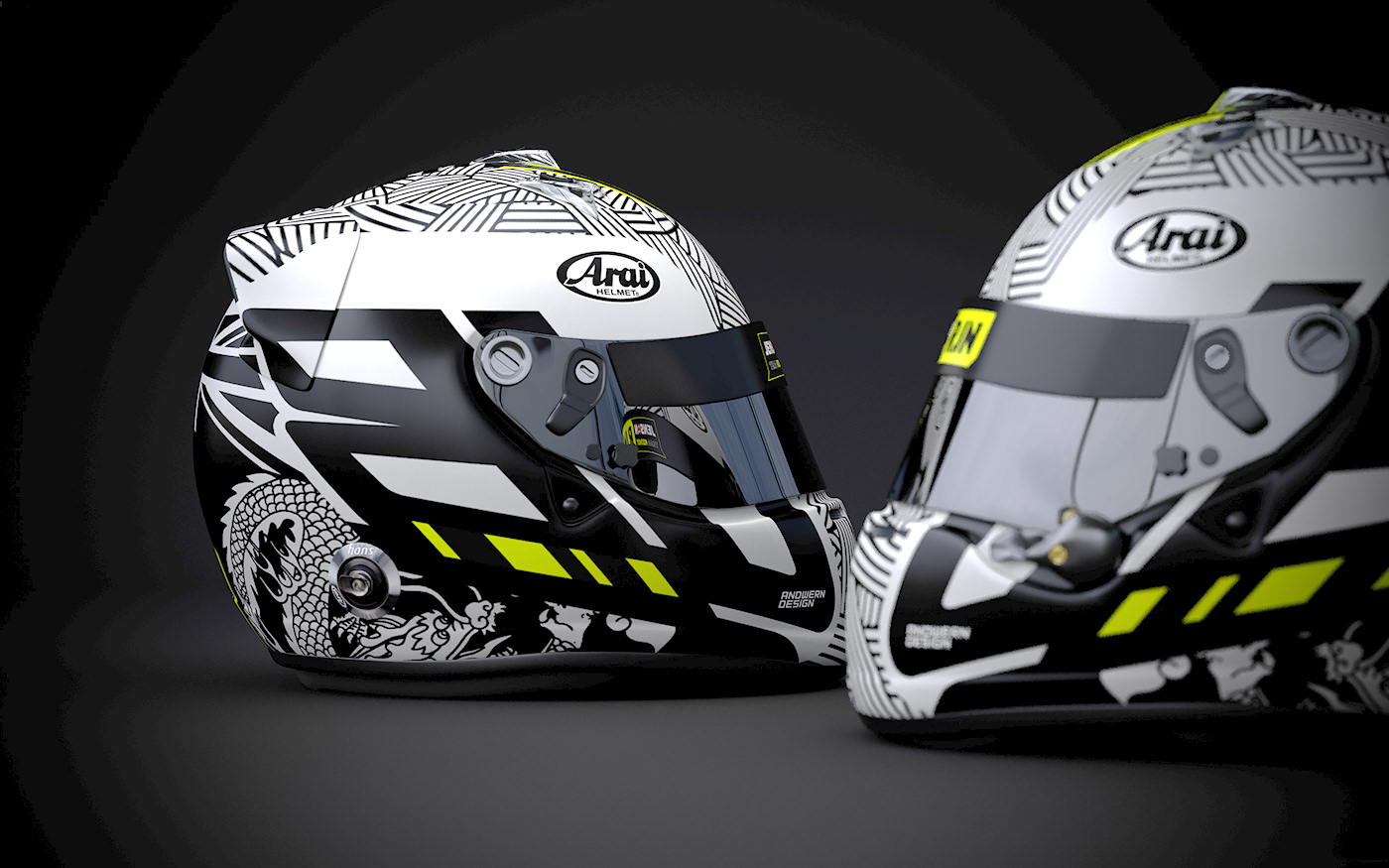 automotive   button car design f1 Helmet jenson Livery Motorsport Racing
