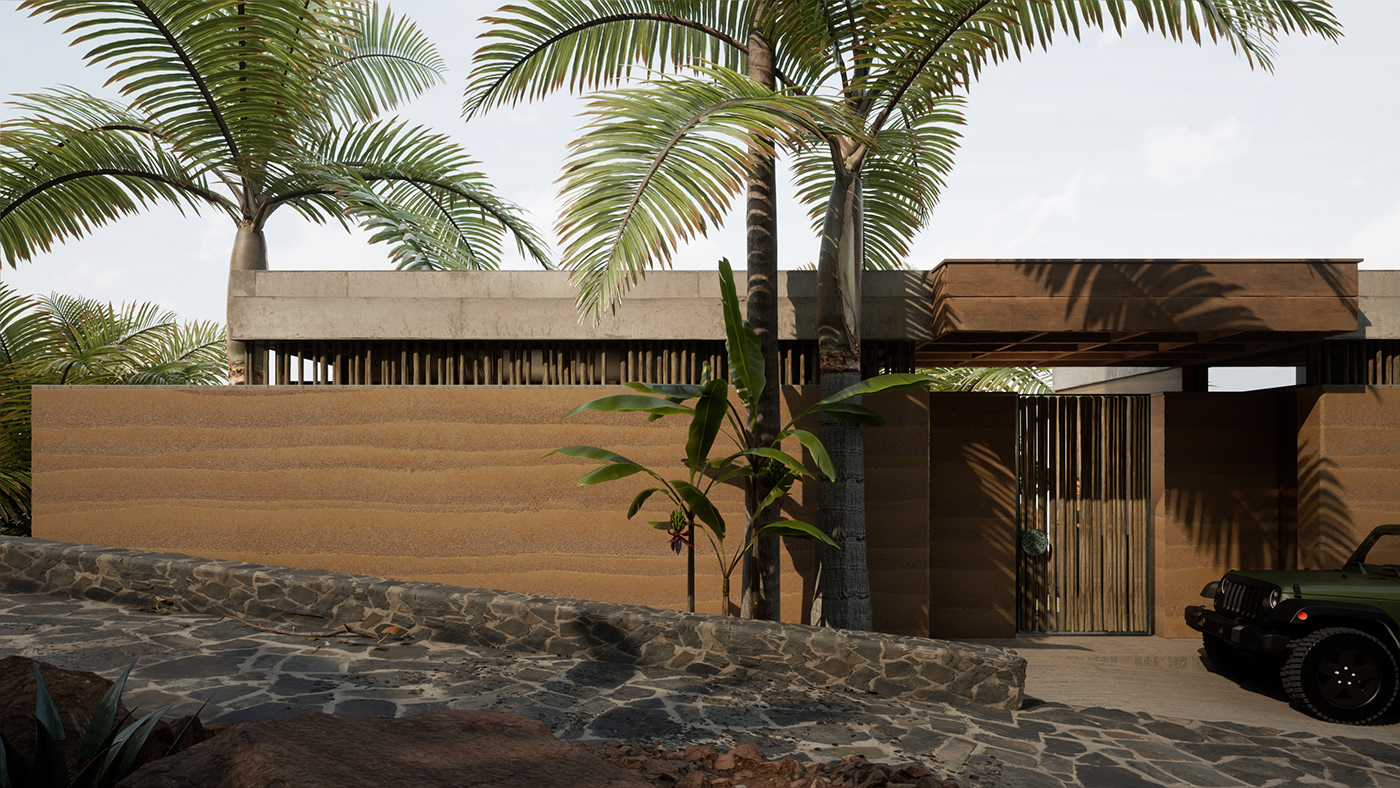rammed earth jungle Dominican republic Nature mountains Masterplan