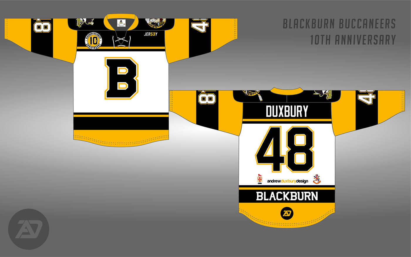 ice hockey jersey design Blackburn Eagles Blackburn Hawks Blackburn Buccaneers blackburn