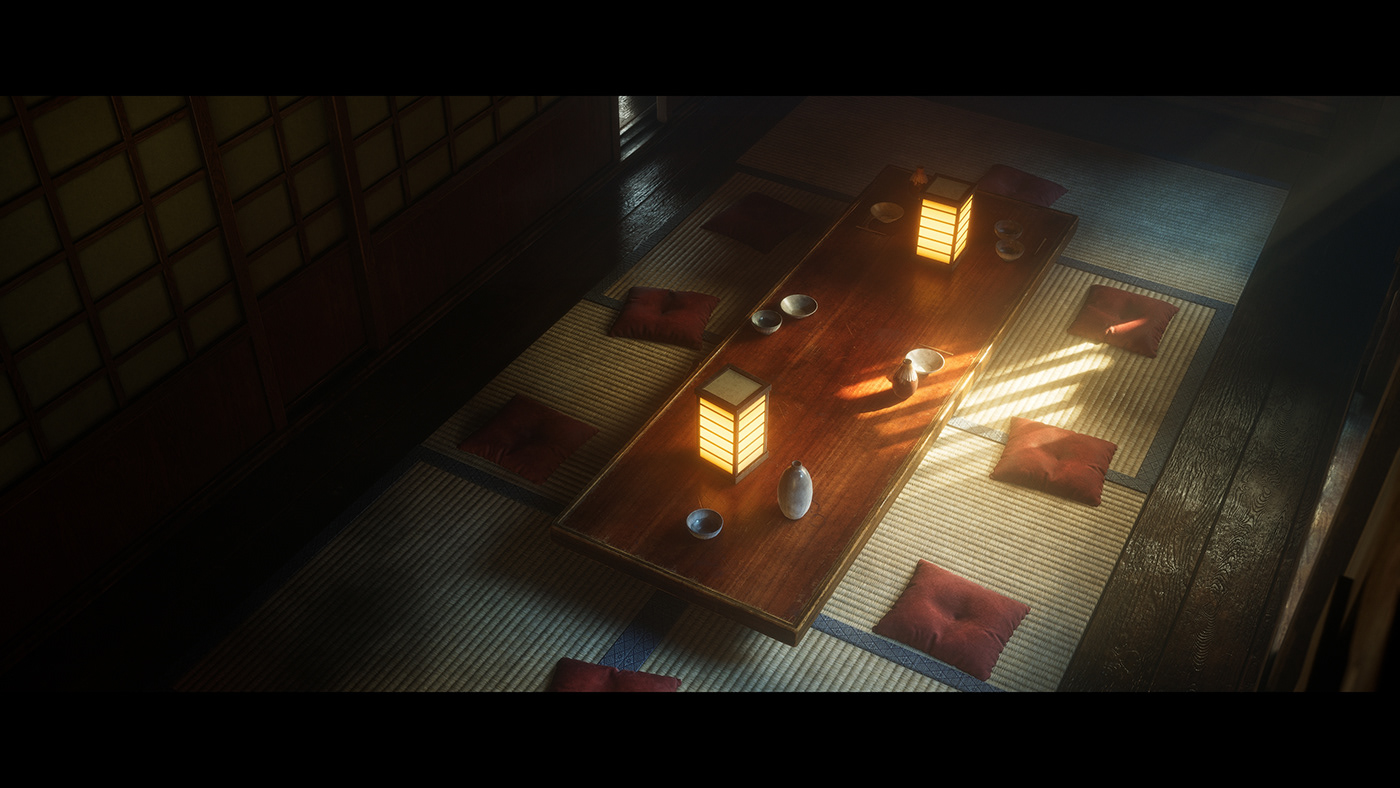 lighting Unreal Engine 3D Render environment japan asian architecture Realism cinematography