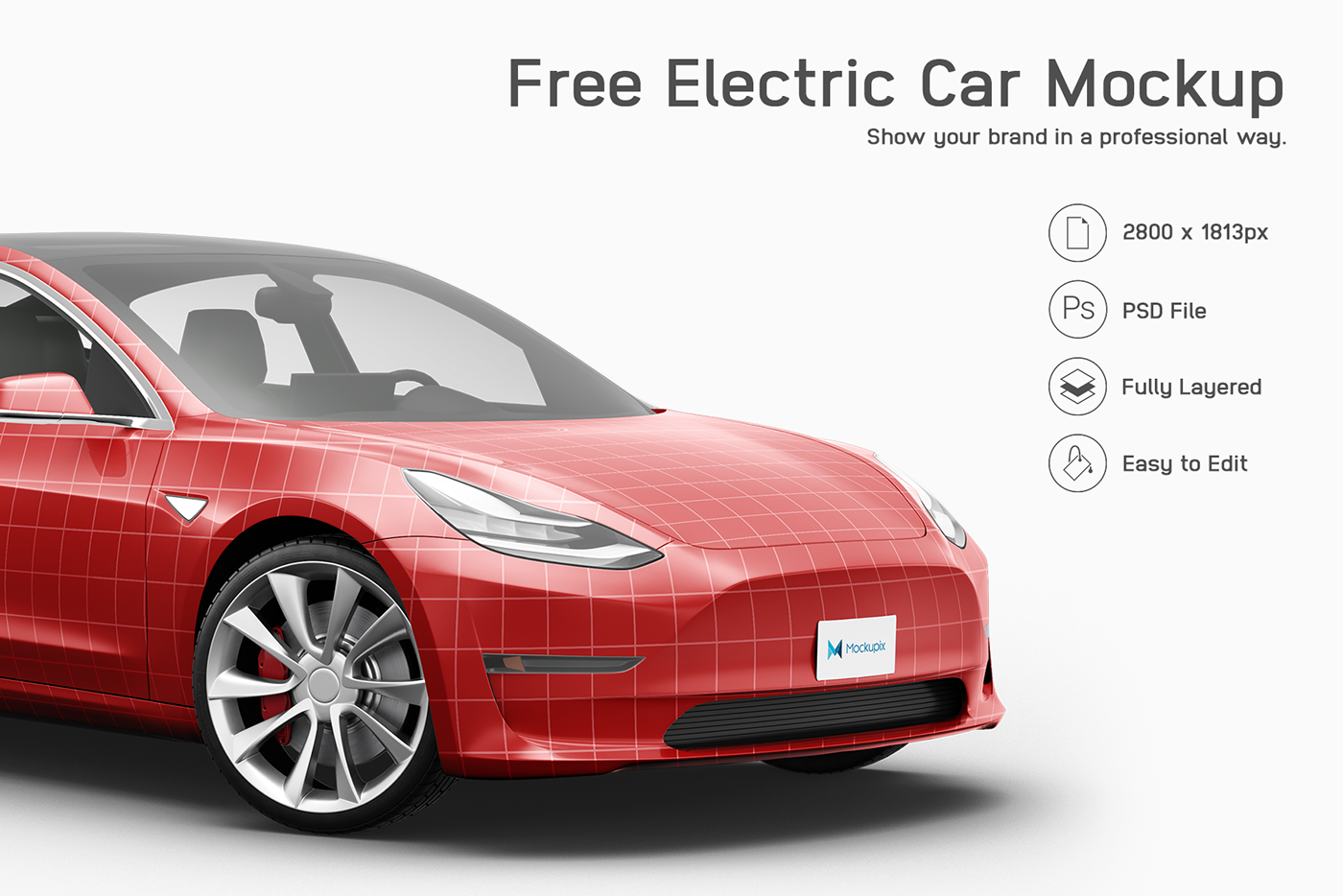 3D digital Electric Car free free download free psd mockup Free Sample wrapping mockup carpaint tesla 3