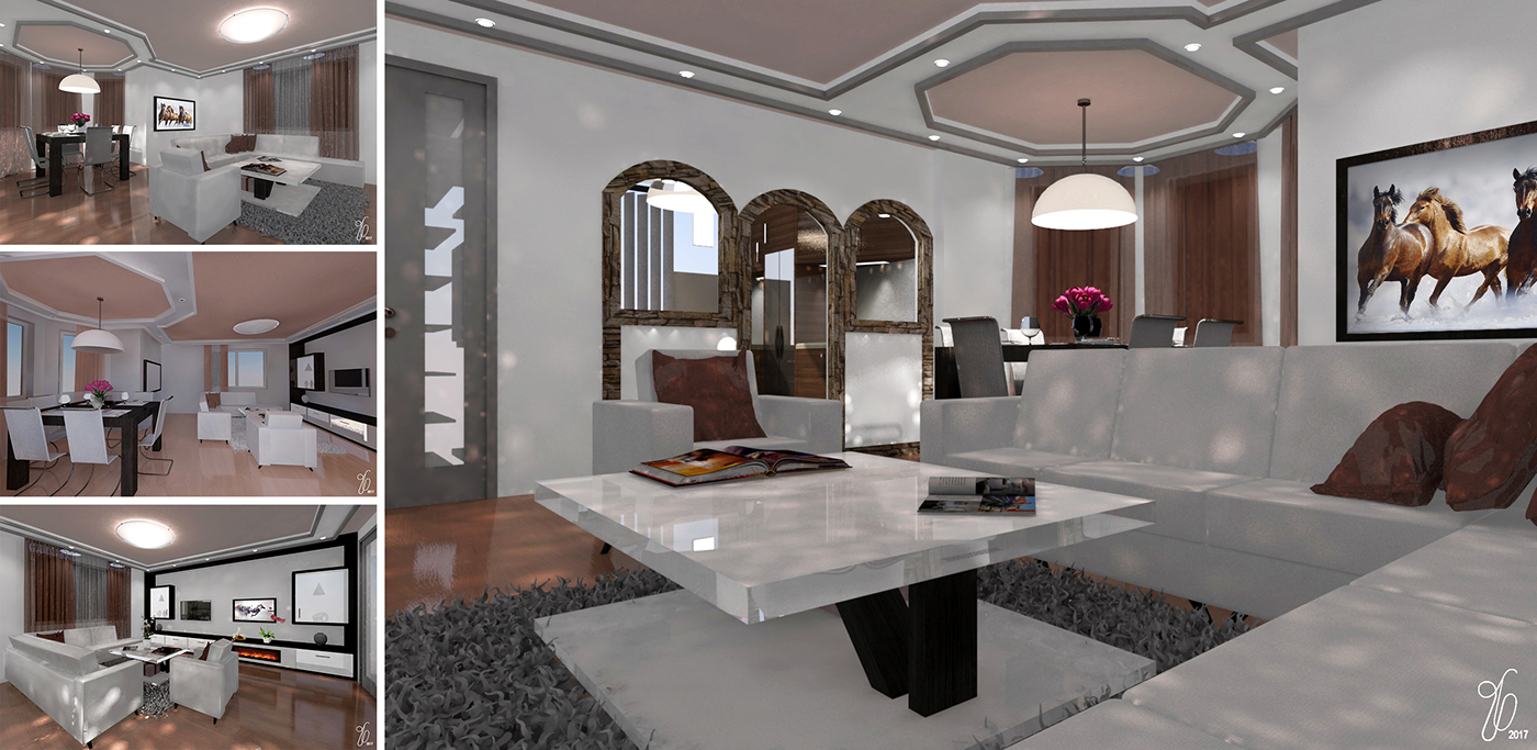 ArchiCAD Interior design architecture visualisation living room