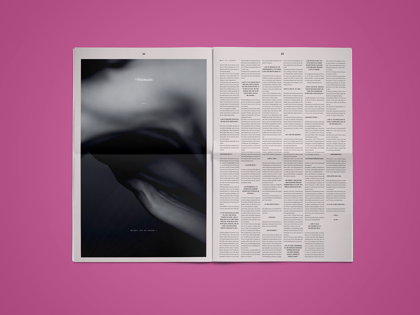 graphic design Photography  woman women lesbian homosexual comingout typography   pink germany magazin newspaper Love