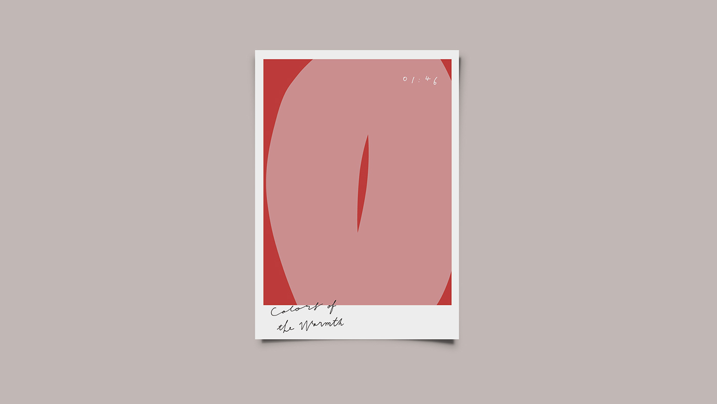 poster red abstract warmth handwritten colors