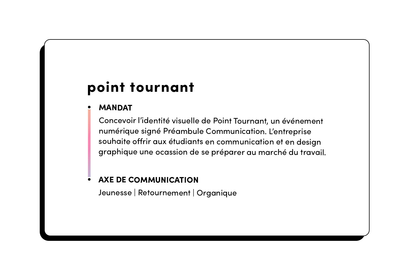 conference evenement Point tournant branding  conférencier Événement virtuel Event logo Préambule communication