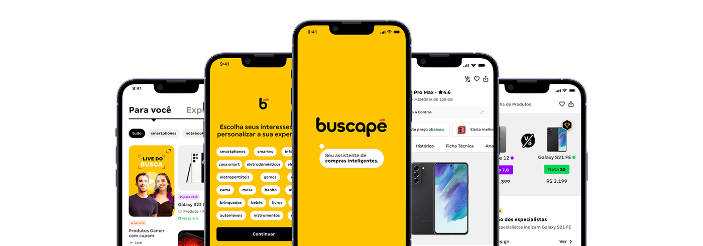 app ux app design user experience UI/UX ui design Figma Buscapé buscador comparador