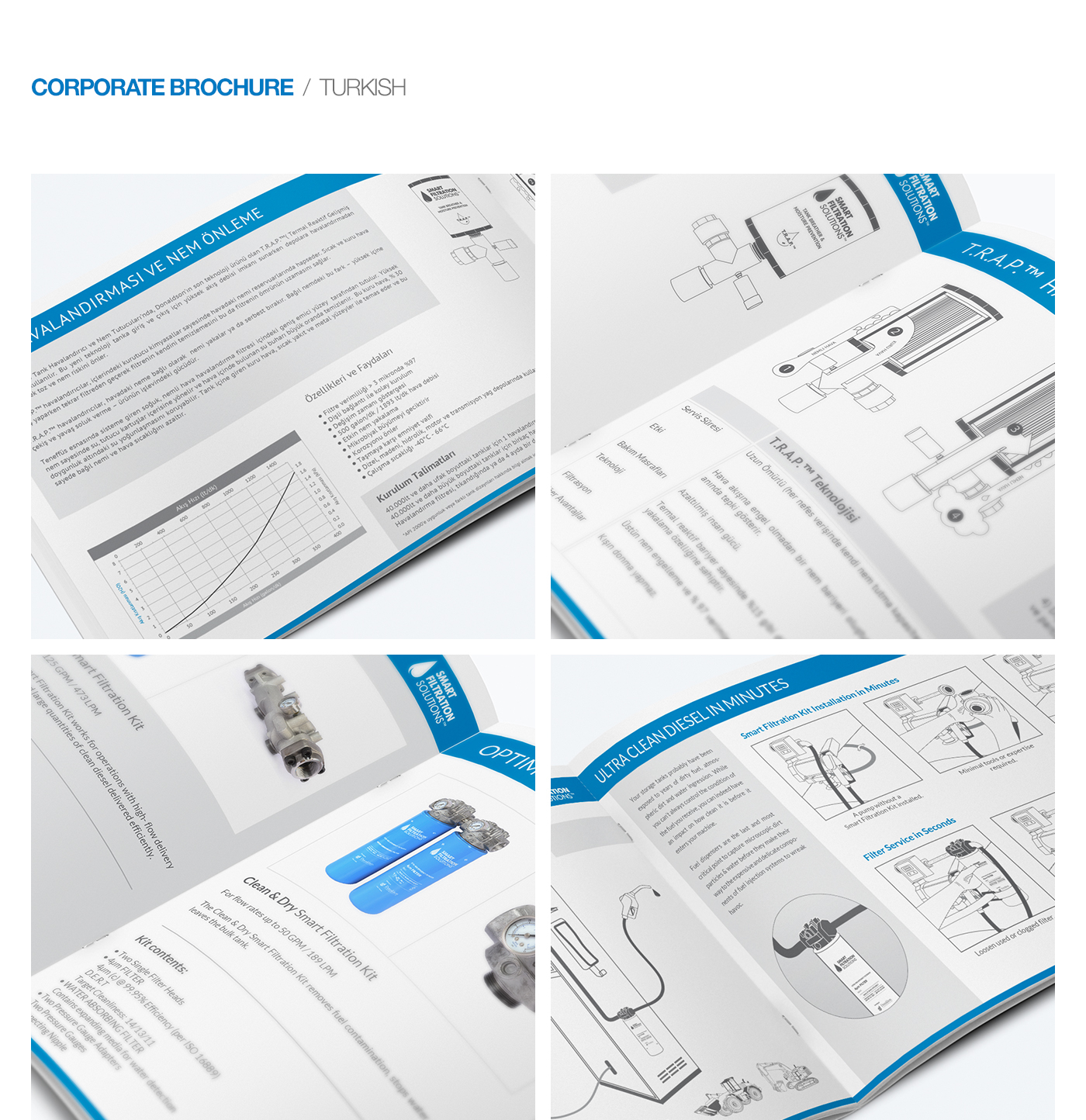 brochures Corporate Brochure print Industrial Product filters dubai UAE Abu Dhabi Turkey arabic turkish illustrations annual report oil gas fuel
