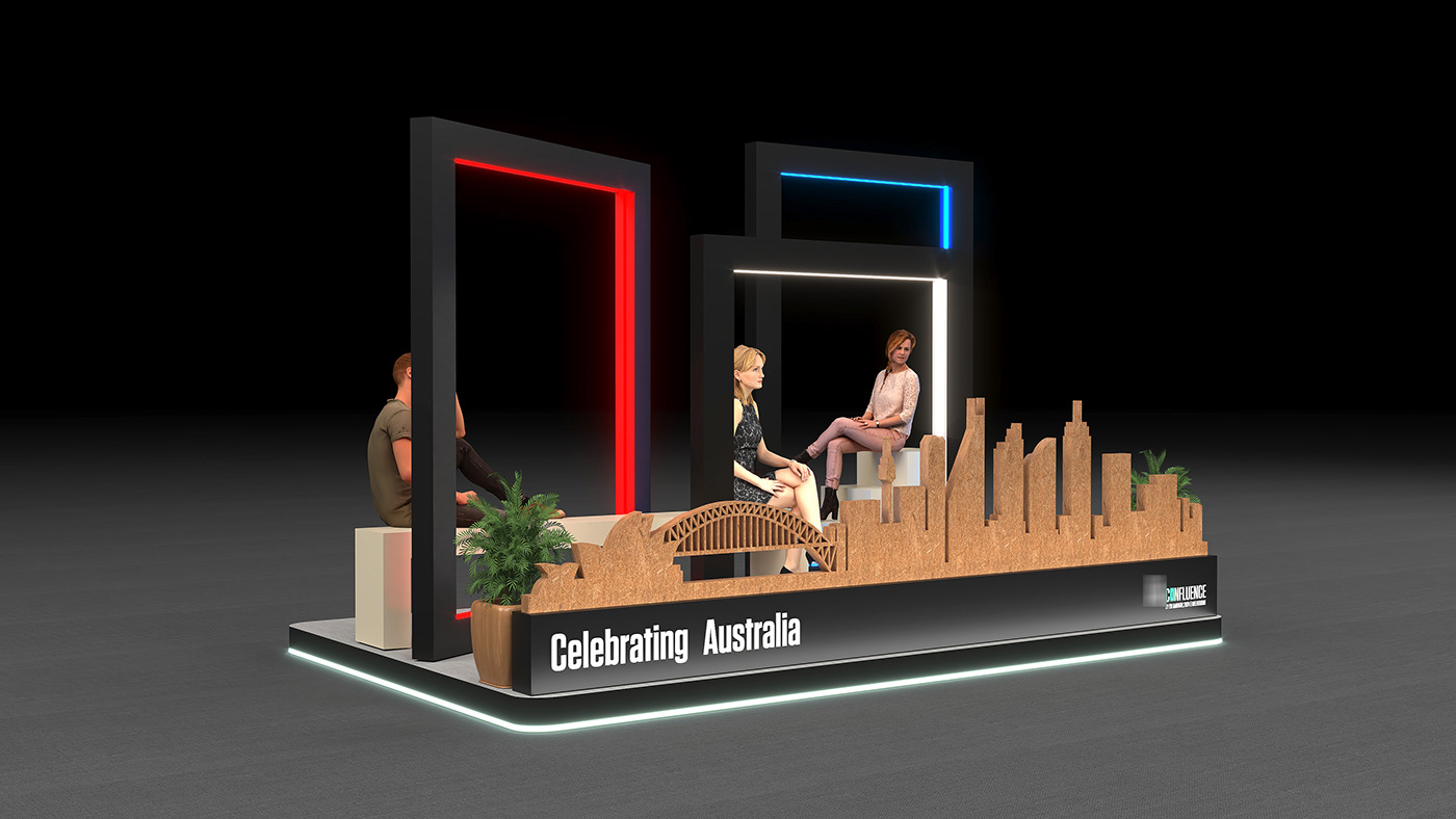installation design 3D visualization modern vray Event Design Events