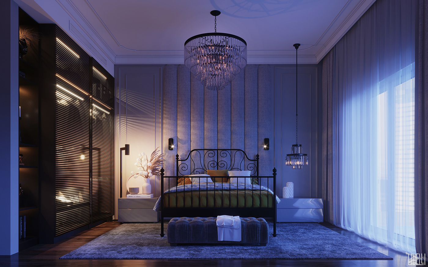 corona design furniture Interior Livelli luxury Render rendering visualization visualize