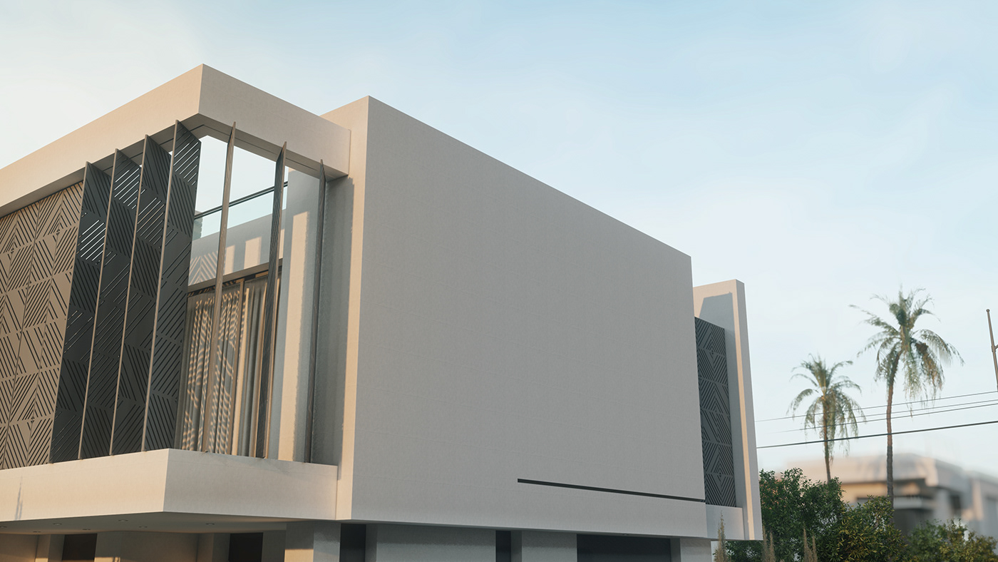 3D architecture archviz CGI exterior house modern Render visualization