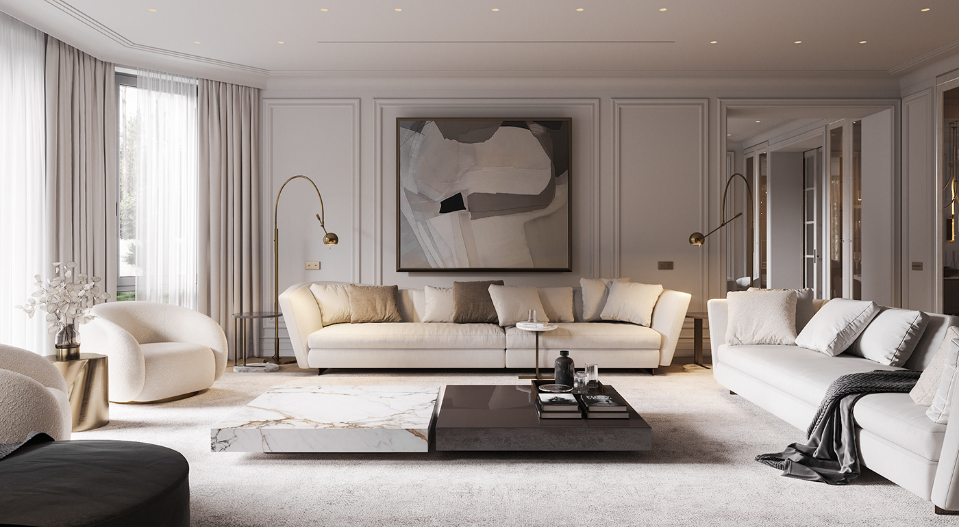 corona render  country side HOUSE DESIGN interior design  Kaminskyi living room master bedroom modern classic Villa