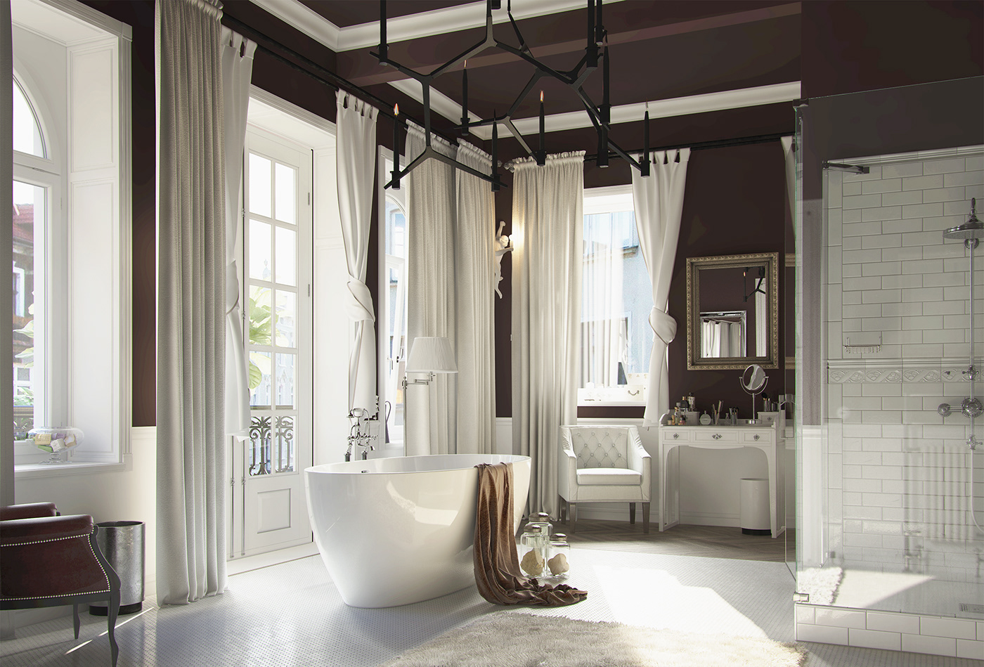 3D 3ds 3dsmax 3dvisualization bath bathroomdesign CGI design interiordesign luxury