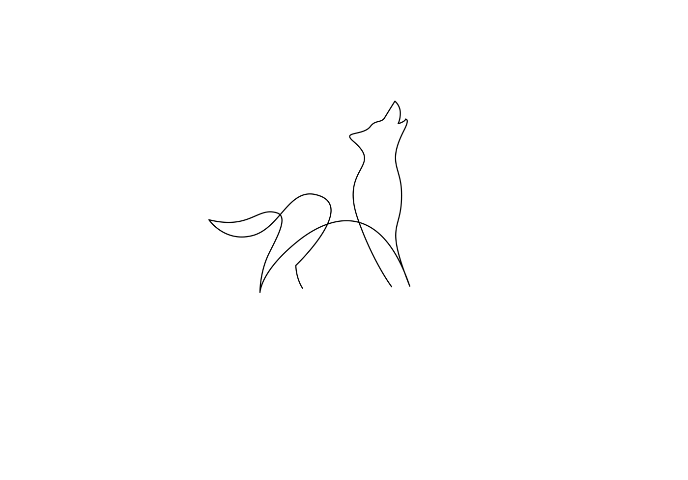 animals logos icons one line continuous line oneline minimal logo lineart line art
