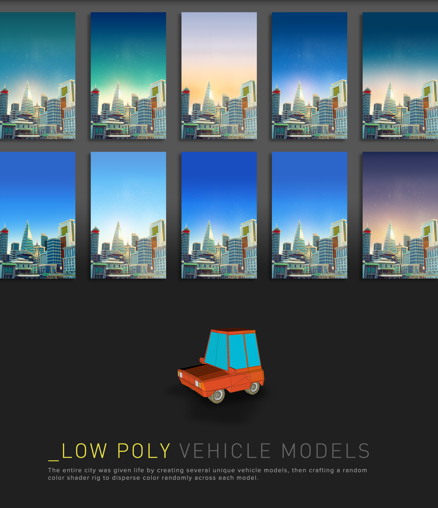 3D city Low Poly cinema4d Render c4d stylized print magazine Web