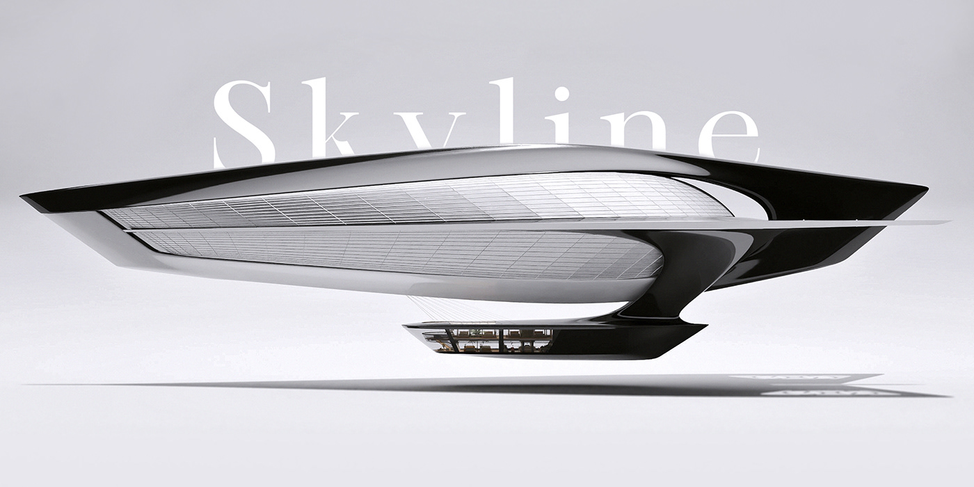 Aircraft airship aviation concept skyline visualisation blender industrial design  product design  Transportation Design