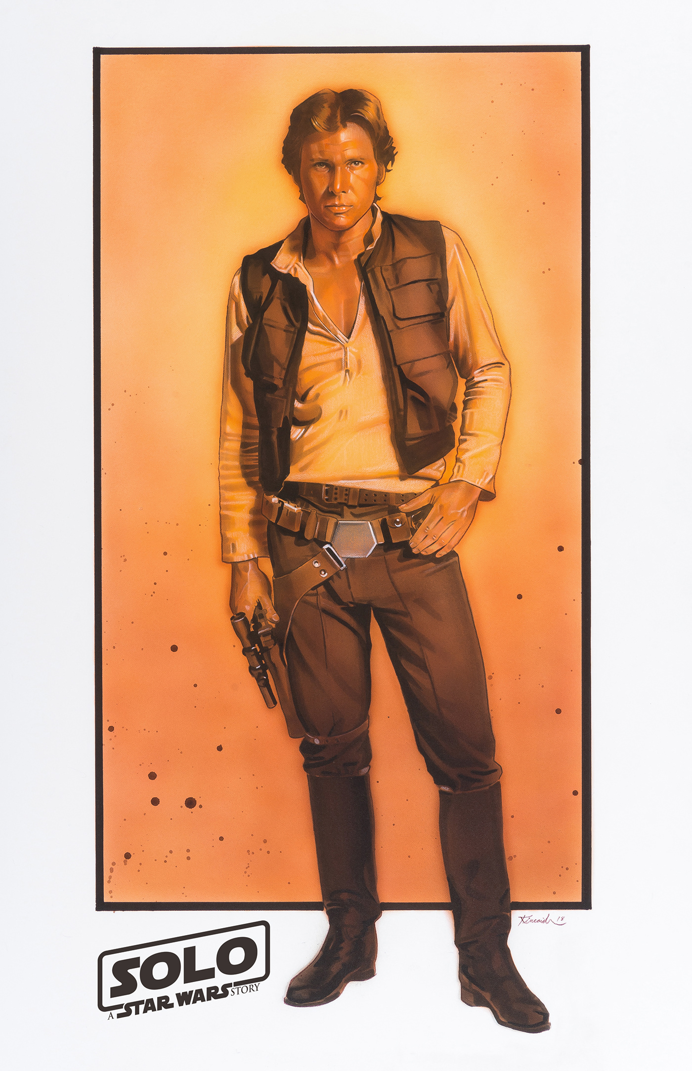 movie art poster art poster painting   ILLUSTRATION  jason kincaid Drew Struzan Han Solo star wars