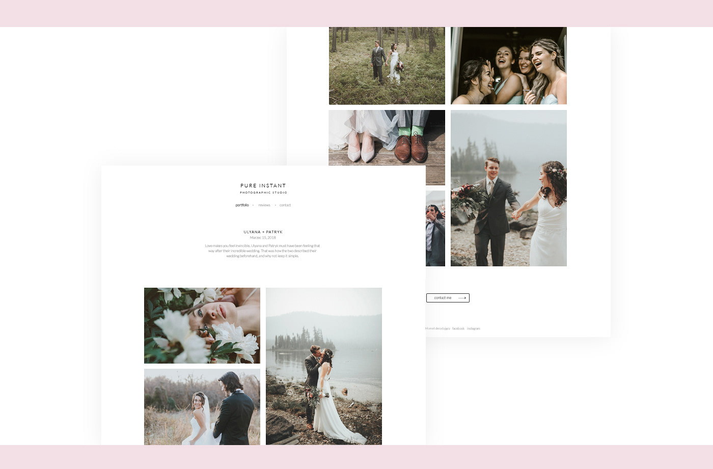 Website portfolio UI/UX Photography  wedding Web Responsive mobile