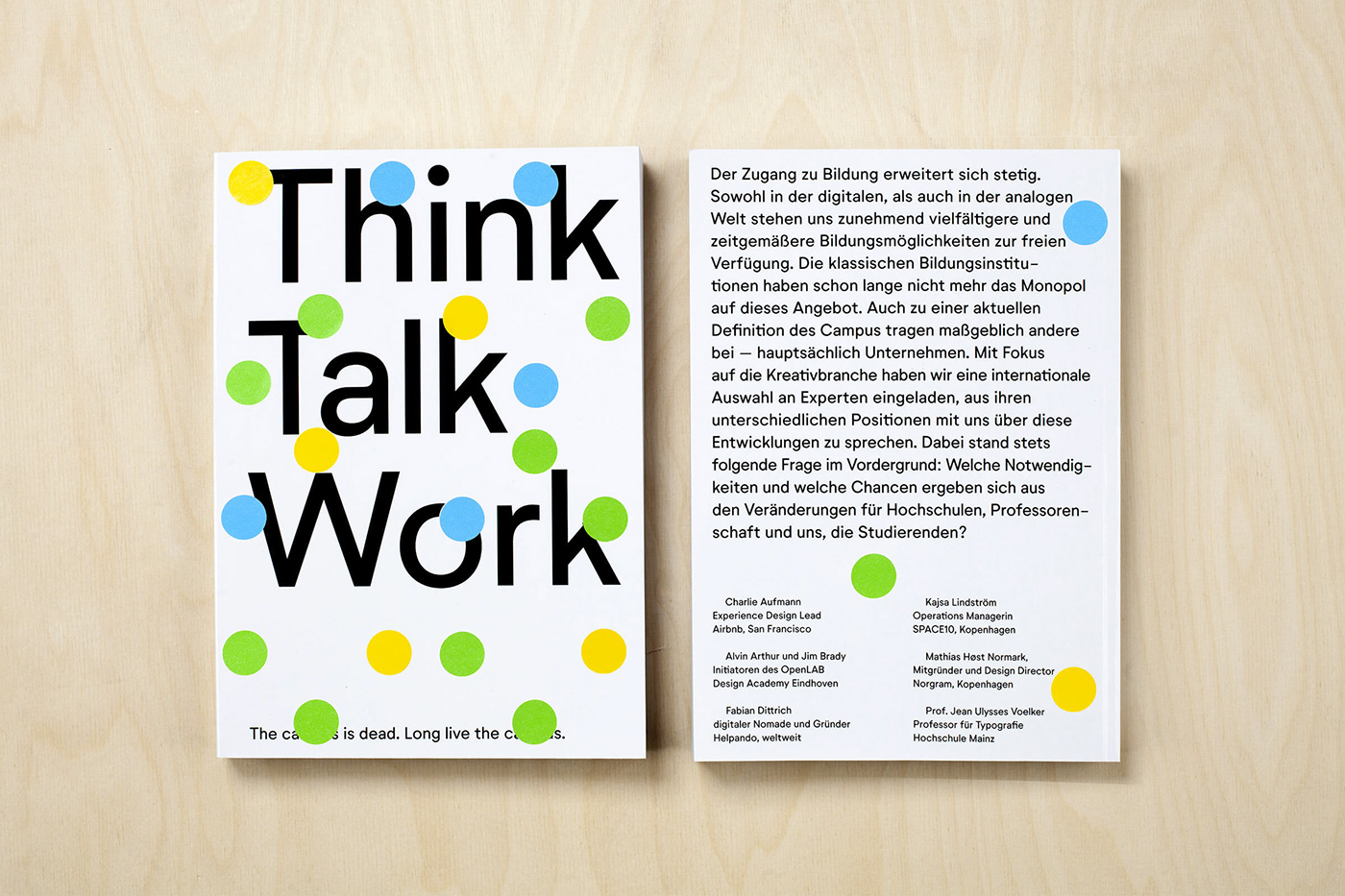 Bookdesign interview typography   Participation sticker Education future campus Master Thesis theory