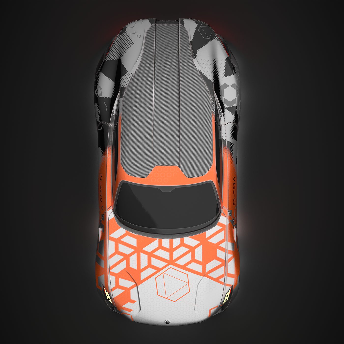 3D Substance Painter car car design hexagon texturing Render x-taon Allegorithmic CGI