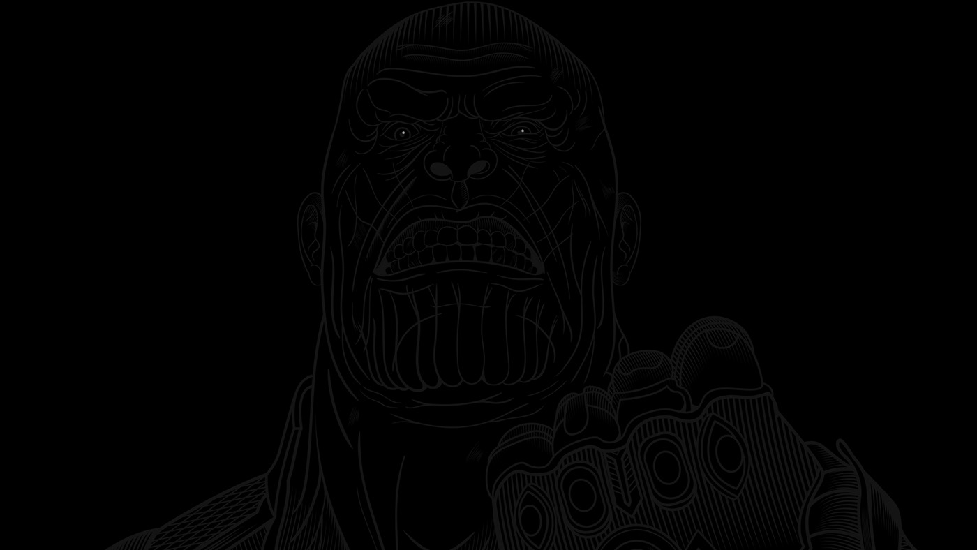 Thanos Infinity war End Game Illustrator guantelete del infinito Avengers vector art GUERRA DEL INFINITO united states JAPON