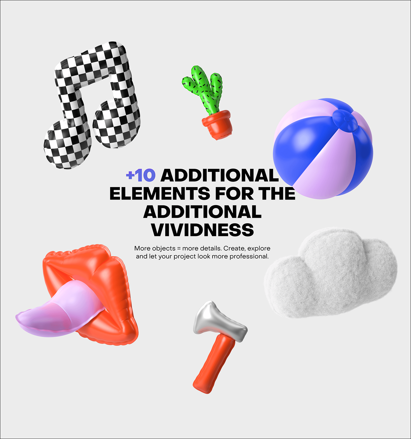3D 3d icon 3D illustration 3D typography 3D UI blender colorfull Figma landing page UI
