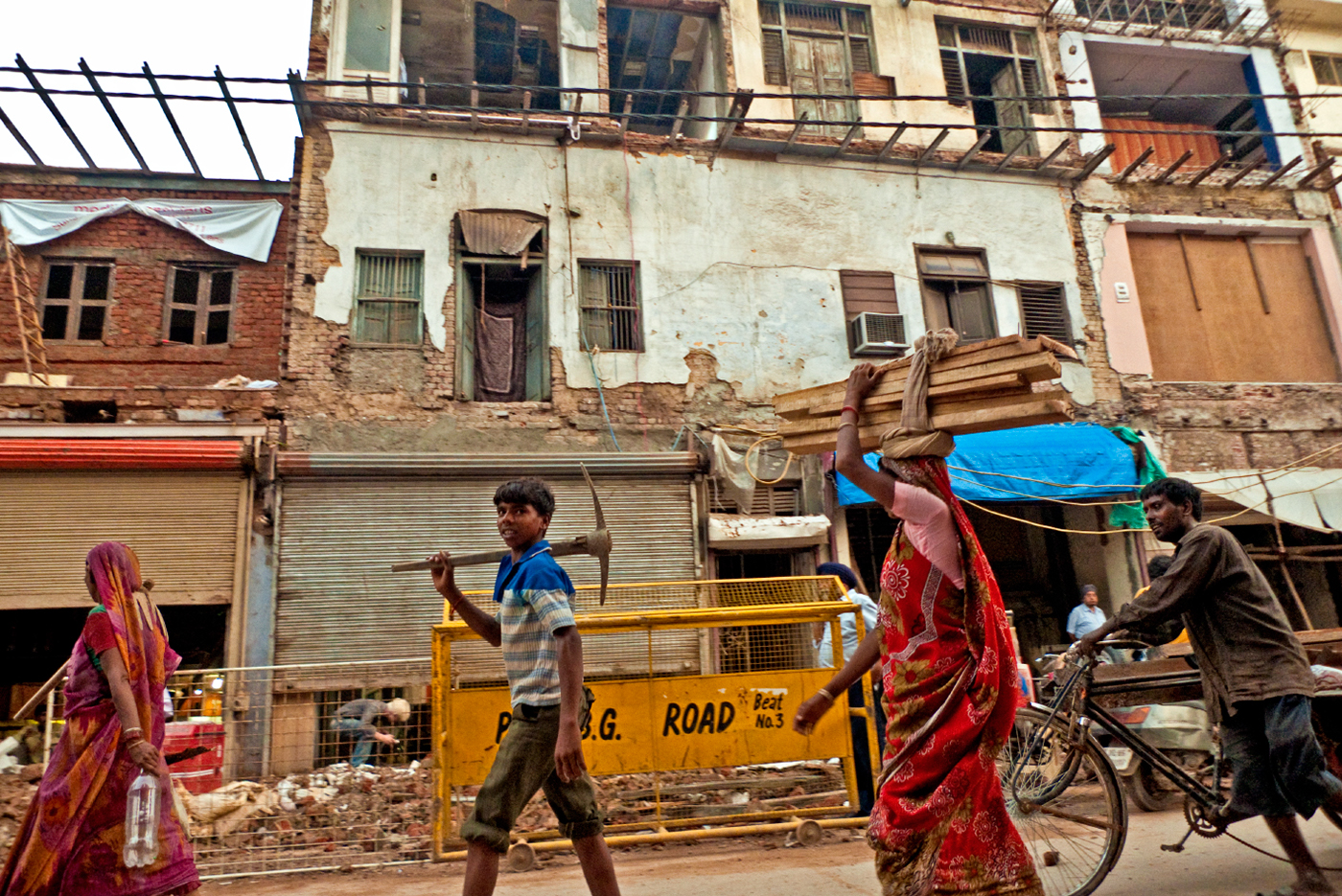 India Delhi old delhi work in progress roads