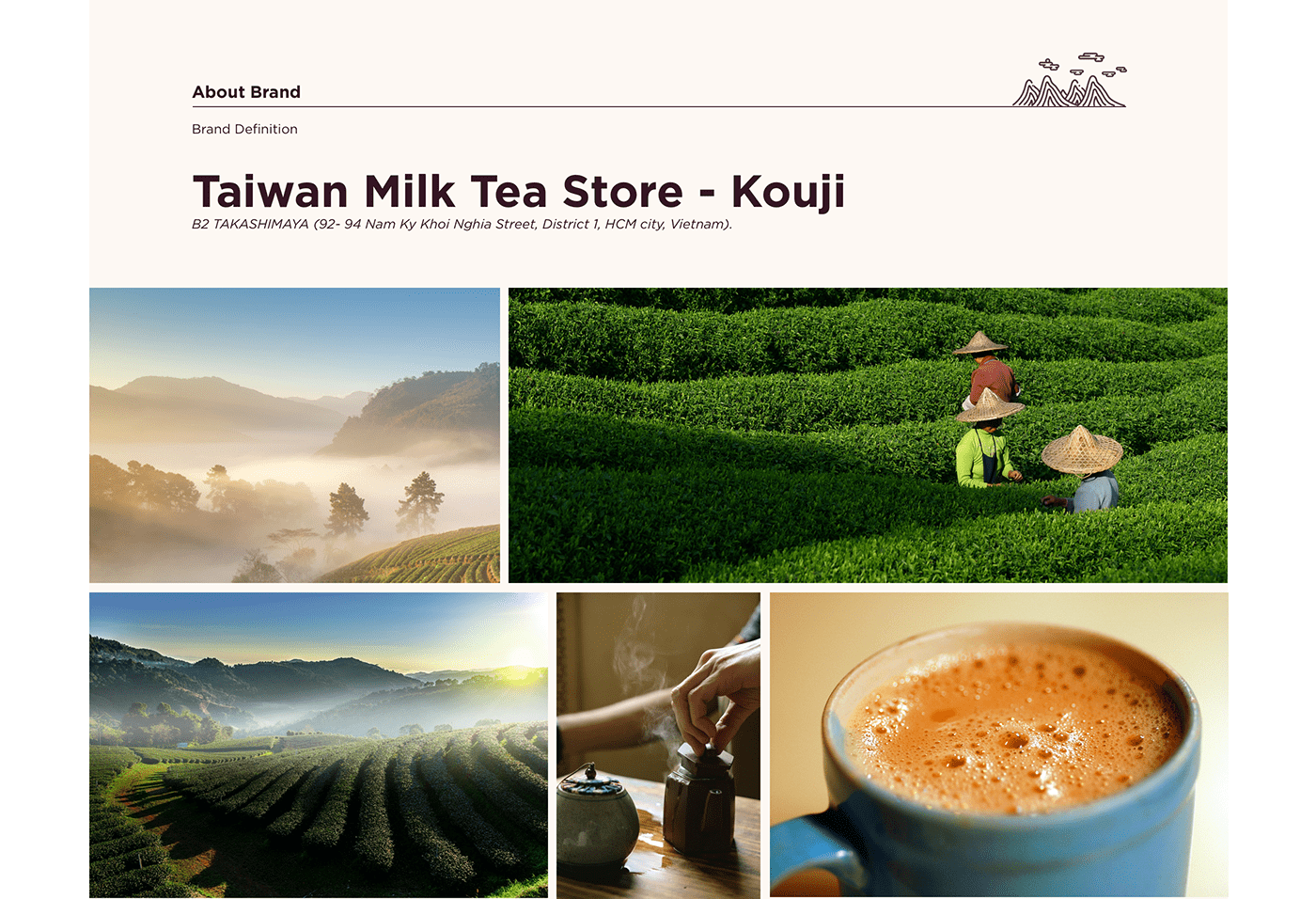 branding  Kouji logo Milk Tea taiwan The bear tea cute drink namecard