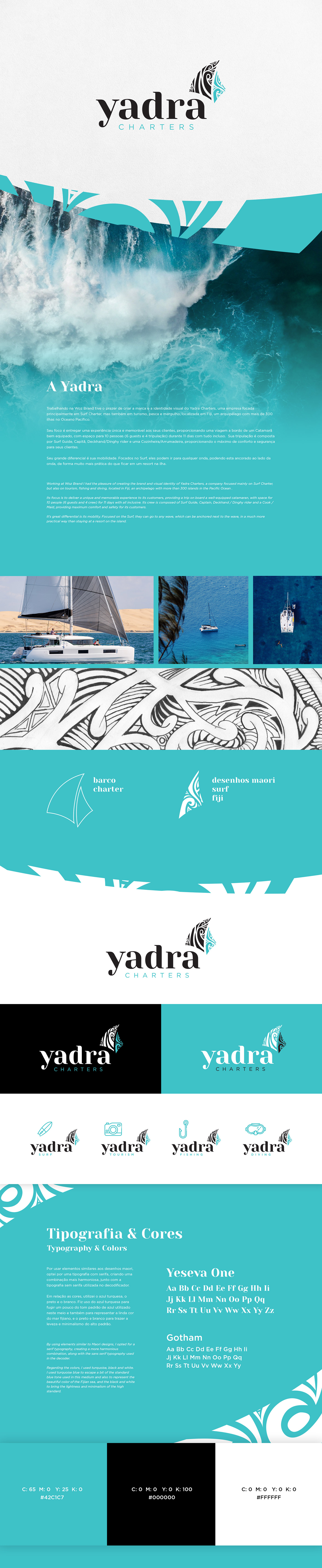 barcos brand branding  Charters identidade visual logo marca Surf sea brand identity