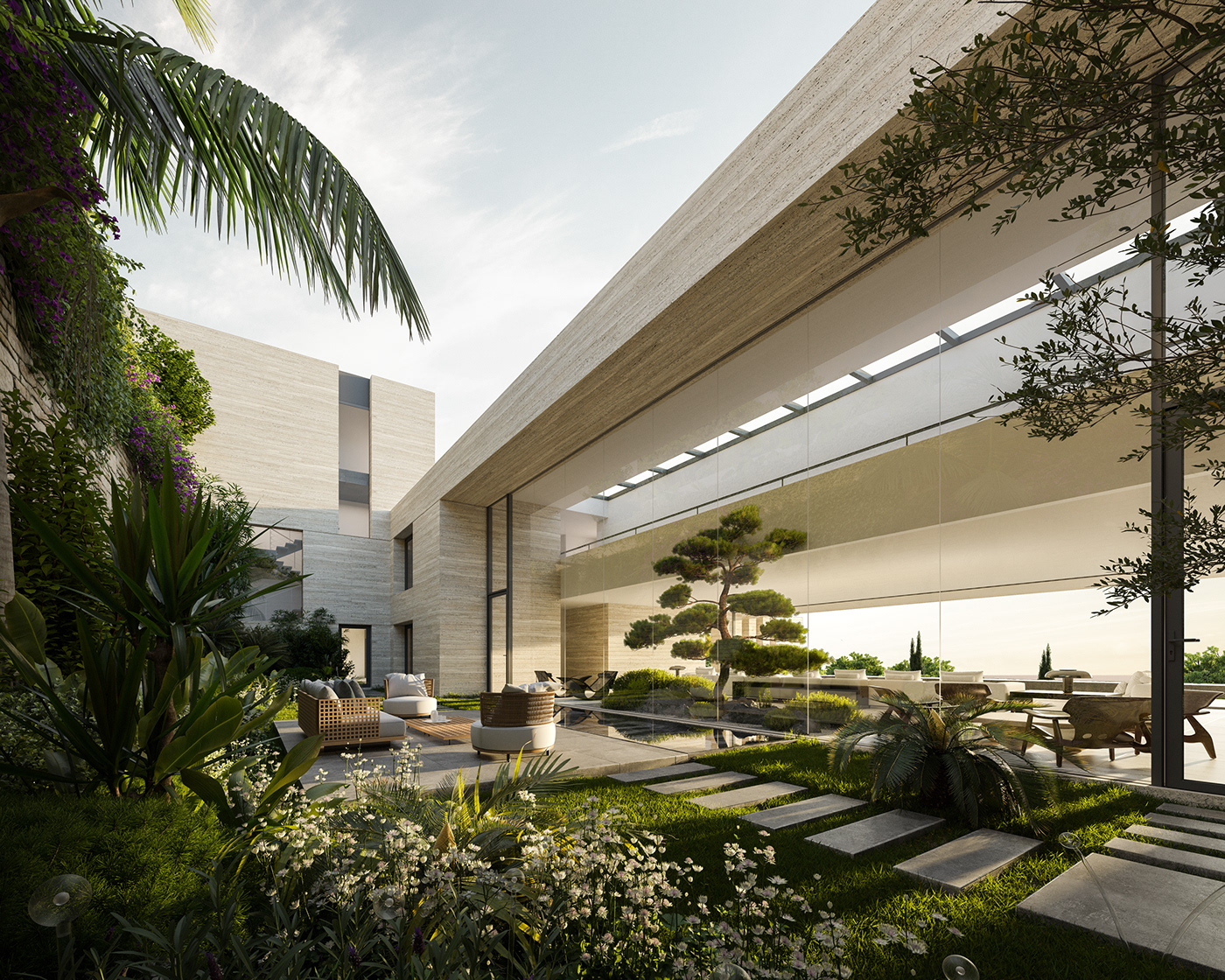 3d render architecture corona renderer design france Luxury Real Estate real estate Render rendering Villa