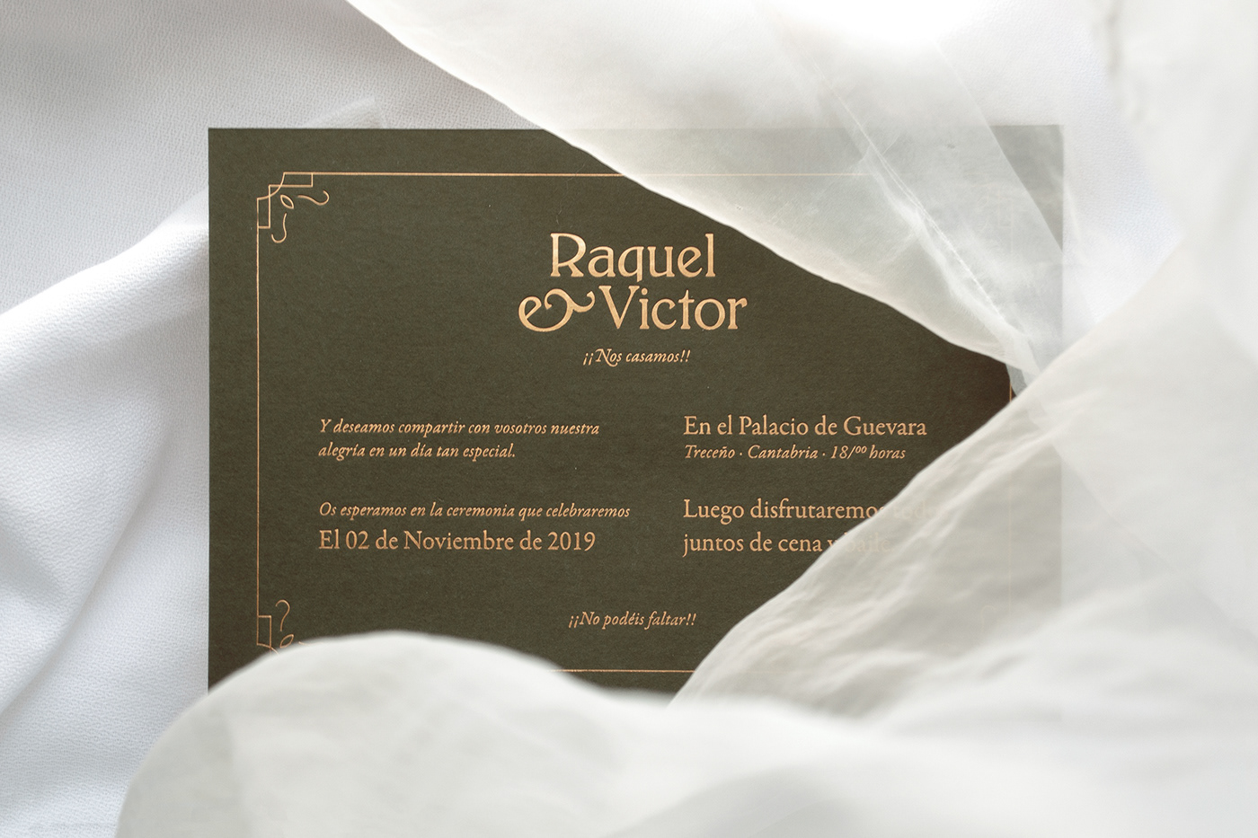 Raquel & Victor wedding invitation 