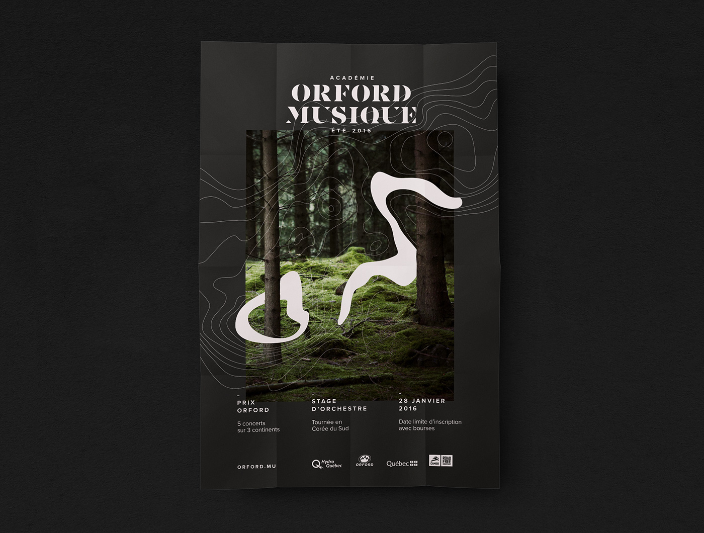 Adobe Portfolio orchestra academy festival topography sound map orford poster card waves amplifier posters Hall