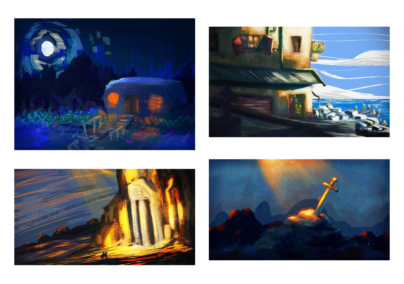 environment concept Landscape color keying mood sheet Style frame